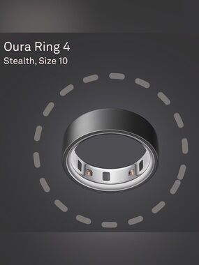Black Oura Ring 4 Size 10